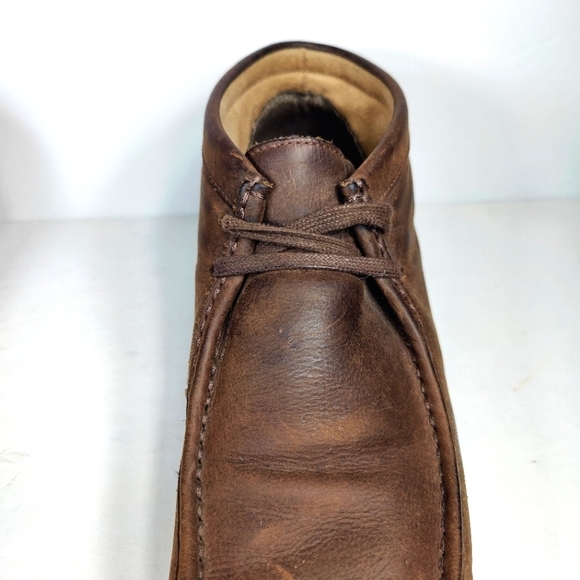 Clarks Stinson Hi  Brown Leather Chukka Brown Smooth Beeswax Men's Shoe Mens 11M - Picture 6 of 9